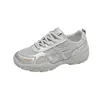 Ins estilo coreano sapatos de pai novos mulheres 2026 outono estudante esportes corrida tênis casuais sola grossa aumento de altura KT030