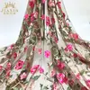 Tela Bordada Plana Multicolor Otoño Nuevo Europeo y Americano Lentejuelas Malla de Poliéster Vestido Ropa de Escenario Tela para Vestido de Mujer