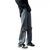 Jeans Retro para Hombre Primavera y Otoño Rectos Modernos Marca Rufián Guapo Diseño Nicho Americano Vibe High Street Estilo Pantalones para Hombre