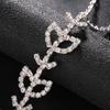Nueva tendencia europea y americana de cadena corporal con diamantes de imitación, cadena de pecho con hojas sexys, accesorios de fiesta para discoteca, cadena corporal femenina