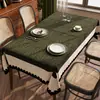 Mantel Estilo Medieval 2026 Modelo Nuevo Lujo Ligero Sensación de Alta Gama Piel de Cordero Rectangular Mantel para Mesa de Comedor Impermeable a Prueba de Aceite Lavable Tapete