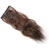 Peluca Europea y Americana Transfronteriza Set de 6 Piezas Clip-In Cabello Largo Rizado Onda de Agua Pieza de Repuesto para el Cabello para Mujeres Peluca Rizada Ondulada Pieza de Cabello