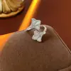 Anillo Abierto Cola de Pez de Nácar Chapado en Oro Real Anillo para Dedo Índice Retro Francés Lujo Accesible Joyería de Mano de Moda Versátil
