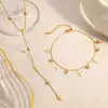 Collar de Acero Inoxidable de Nuevo Estilo Transfronterizo, Personalizado y de Moda, Estilo de Alta Gama Ol, Cruz de Pascua, Collar Chapado en Oro de 18 Quilates para Mujer