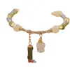 [Suspiro de Qingfeng] Pulsera de jade Hetian estilo chino nuevo para festival de bambú para mujer, diseño simple de nicho, alto sentido