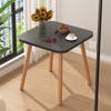 Mesa cuadrada pequeña, mesa de madera, mesa cuadrada sencilla para el hogar, mesa auxiliar para sofá, mesita de noche, mesa de centro pequeña popular para Internet, para el balcón de la casa de alquiler