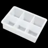 Venda Quente Transfronteiriça 6 Cubos de Gelo Bebida Fria Whisky Molde de Cubo de Gelo Caixa de Gelo Quadrada Doméstica Congelado Silicone Cubo de Gelo