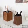 Porta bolígrafos de madera DIY Porta bolígrafos de madera Porta bolígrafos de bambú y nogal Porta bolígrafos de escritorio Caja de almacenamiento Caja de papelería Soporte de almacenamiento