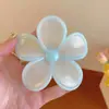 Dulce Horquilla de Color Gelatina de Flor de Cinco Pétalos para Mujer Nueva Horquilla Plumeria Transfronteriza Pinza de Tiburón Accesorio para el Cabello