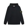 Chamarra Sudadera Cross-Border Ston Stone con Parche de Brújula Bordado 26Ss Chamarra con Capucha de Felpa de Color Sólido con Bolsillo Lateral