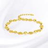 Pulseira Olhos de Gato Dourada Pulseira Orquídea Piscante Moda Elegante Pulseira Versátil para Presente de Aniversário da Namorada