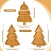 Bandeja de Árbol de Navidad de Madera para Fiestas en Casa, Decoraciones Navideñas, Snacks, Postres, Bandejas para Embutidos, Bandejas para Bistec, Bandejas para Servir en Fiestas