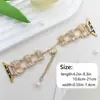 Borrado de Pérdida, Adecuado para Apple Watch Watch con Cadena Metal Diamante Lazo Pulsera Correa