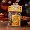 Amuletos de gato do Templo Xiyuan de Suzhou pintados à mão com cinábrio para riqueza e boa sorte, adesivo para celular, cartão de segurança para cães, amuleto de bênção para animais de estimação