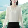 Camisa Elegante e Estilo Western com Manga Longa, Gola Meia-Aberta Francesa, Design 2024 Outono