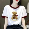 Camiseta de Manga Curta Moda Mãe para Mulheres, Comércio Exterior Transfronteiriço, Novo Estilo de Verão, Tamanho Petite, Ombro Normal, Color Blocking, Blusa Solta