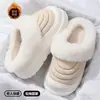 Pantuflas de Algodón Cerradas para Hombre 2026 Nuevo Invierno Interiores Hogar Felpa Cálida Suela Gruesa Antideslizante Piel Pantuflas Hombre