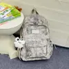 Mochila Tie-Dye Simples e Estilosa, Nova Textura Moderna e Descolada, Mochila para Notebook de Grande Capacidade, Mochila Escolar para Alunos do Ensino Fundamental II e Médio