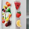 Imán de nevera de simulación de frutas y verduras de PVC Mini Fresa Sandía Manzana Cereza Lichi Piña imán de nevera