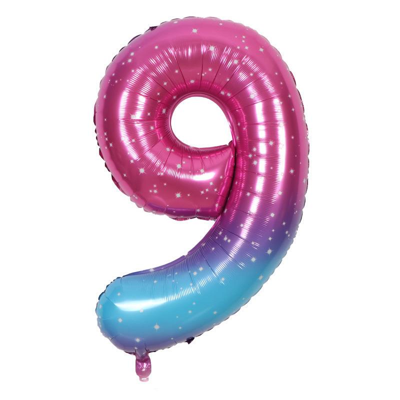 40寸星星渐变数字9