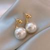 Pendientes de perlas retro francesas, diseño de nicho femenino, pendientes de plata de alta calidad, elegantes pendientes que combinan con todo, al por mayor