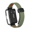 Adecuado para Correa Huawei Band 10, Correa Huawei 987 Band, Universal Honor 67, Correa de Piel con Grano de Lichi y Hebilla Magnética