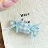 Tela de Cuadros Estilo Coreano Caramelo Pasador Accesorios para el Cabello Decoraciones para Niños Pasadores Lindos Pinzas Laterales para Niños Accesorios Lolita para Mujeres