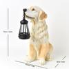 Decoração de pátio transfronteiriço jardim ao ar livre ornamentos de jardinagem luzes solares ao ar livre simulação animal filhote de cachorro ornamentos de resina