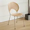 Silla de comedor nórdica, silla de café para el hogar de madera maciza con respaldo, mesa y silla de comedor vintage, silla de caparazón simple para discusiones, venta al por mayor