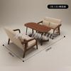 Conjunto de Mesa y Sillas de Madera Maciza para Cafetería de Moda, Sofá Cómodo Estilo Japonés, Cabina de Alto Nivel de Fábrica para Taberna, Bar, Tienda de Té de Leche