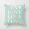 Almohada de Dibujos Animados Creativos Letras Inglesas Piel de Durazno Cojín para Sofá Funda de Almohada de Cabecera Personalizable