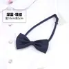 Corbata Gris con Diseño Floral para Niños y Niñas, Niños, Estudiantes de Primaria y Secundaria, Pajarita Azul Oscuro de Color Sólido, Cinta, Accesorios para Uniforme Escolar JK