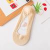 Meias invisíveis de silicone finas antiderrapantes respiráveis sem salto, meias de renda com ondas de água para mulheres, cor sólida, verão