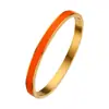 Pulsera de Acero de Titanio con Esmalte para Mujer, Lujo Accesible, Baño de Oro de 18K de Gama Alta, Pulsera de Acero Inoxidable Europea y Americana para Mujer, No se Desvanece