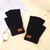 Novas Luvas Quentes Meio-Dedo, Flexíveis e Convenientes para Escrever, Quentes e Espessadas, Luvas à Prova de Frio de Imitação de Caxemira para Homens e Mulheres