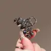 Presilha de Cabelo Metálica de Cristal Brilhante Simples Nova para Mulheres Tamanho Pequeno Pegador de Cabelo Menos Cabeça Metade do Cabelo Presilha Tubarão