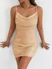 Venta Caliente de Amazon Transfronteriza Europea y Americana Falda Mini Bodycon de Tirantes Finos con Lentejuelas Mini Falda Bodycon Ajustada Bodycon Ajustado