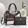 Bolsa Feminina de Grande Capacidade Estilo Coreano Novo 2025, Bolsa Transversal de Ombro Moderna e Simples, Bolsa para Mães de Meia-Idade, Bolsa Elegante Xadrez