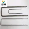 Suministro directo de fábrica clavo de acero galvanizado en forma de U tela anti-hierba invernadero jardinería clavo de punta oblicua tierra valla Soporte en stock