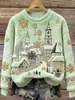 Nueva sudadera de franela para mujer con estampado digital 3D navideño, sitio web independiente transfronterizo Amazon, otoño/invierno 2026