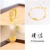 Pu Zuo Jiu no se decolora Vietnam Shajin polvo de cardamomo pulsera collar anillo nuevo chino bolsa de candado hueco para mujeres