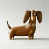 Estátua de Dachshund de Resina Estátua Divertida de Cachorro Dachshund Artesanato de Resina Ornamento