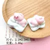 Porco Dormindo de Queijo Tridimensional Resina Acessórios Cola Creme DIY Pingente de Presilha Pingente de Chaveiro Materiais Decorativos