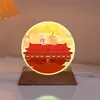 Luz de Noche de Cristal de Luna Adorno Luminoso Lámpara Creativa de Conejo Decoración de Escritorio de Dormitorio Luz Ambiental Regalo de Vacaciones