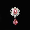 Accesorios de metal para bricolaje, pajarita, placa de flores, hebilla de diamante, collar, accesorios florales, accesorios para el cabello hechos a mano, colgante de gema con forma de gota de agua