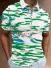 Comercio Exterior talla extra Camisa Polo para Hombre Estampado Digital Camisa Polo para Hombre Camiseta de Manga Corta Top Camiseta de Manga Corta Lapp