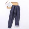 Pantalones cálidos de color sólido para niños, leggings hasta la rodilla para niños y niñas, otoño e invierno, pantalones de uniforme escolar cálidos acolchados de terciopelo alemán, venta al por mayor