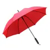 Guarda-chuva vermelho vivo de cabo longo guarda-chuva de publicidade estampado com logotipo guarda-chuva para sol e chuva guarda-chuva automático cor sólida guarda-chuva de presente estampado com palavras