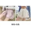 Novos shorts de segurança estilo seda gelada, podem ser usados por fora, cintura alta, anti-exposição, não enrolam, shorts plus size de renda solta