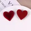 Parche Retro Francés Colorido con Flocado de Corazón Grande para Manualidades, Accesorios para el Cabello, Pinza para el Pelo, Material al por Mayor